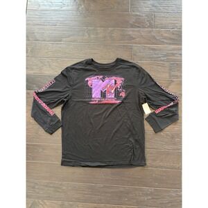 MTV Music Television Black Long Sleeve T-Shirt Size XL New With Tags